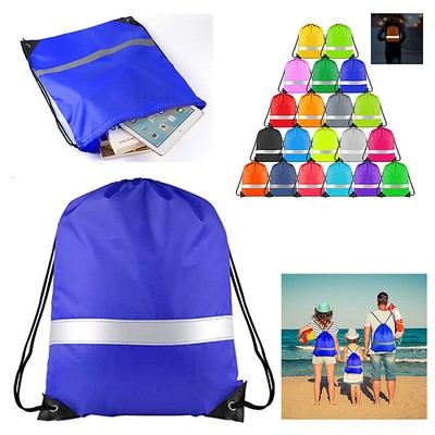 Reflective Drawstring Backpack (13" X 16")